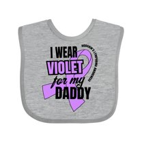 Inktastic I Wear Violet for My Daddy Hodgkins Lymphoma Awareness Boys or Girls Baby Bib
