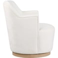 thumbnail image 5 of Meridian Furniture Clarita Cream Chenille Fabric Swivel Accent Chair, 5 of 9
