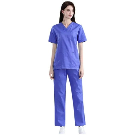 

〖Hellobye〗Unisex Healthcare Tunic Maid Nurses Carers Therapist Uniform