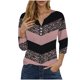 thumbnail image 1 of Blusas de Manga Corta para las Mujeres Impresas 3/4 Manga Cuello Redondo Blusa Casual, Ligero Diario Superior, 1 of 5