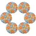 thumbnail image 3 of Thanksgiving Pumpkin and Sunflower Round Placemats Washable Placemats Non-Slip Heat-Resistant Table Place Mats for Dining Kitchen Holiday Party Table Decoration 15.4"-6PCS Table Mat, 3 of 7