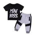 thumbnail image 2 of Minnieouse 2 uds., conjunto de bebé, camiseta para niño, camiseta de manga corta, Top, pantalones, ropa de verano conjuntos de ropa Negro 120cm Minnieouse AP003141-05, 2 of 6