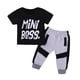 thumbnail image 3 of Jumpingount 2 uds., conjunto de bebé, camiseta de niño, camiseta de manga corta, pantalones, camiseta de manga corta, pantalones, ropa de verano conjuntos de ropa Negro 100cm Jumpingount AP003141-03, 3 of 6