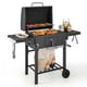 thumbnail image 1 of Costway Parilla de Carbón, Parrilla para Barbacoa al Aire Libre, 2 Mesas Laterales Plegables/8 Ganchos/Estante de Almacenamiento/2 Ruedas, 1 of 4