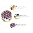 thumbnail image 6 of Womens Statement Ring Purple Clear Cz Rose Gold Plated Ginger Lyne Collection, 6 of 6