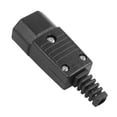 thumbnail image 3 of 10X Negro IEC-320 C14 Macho Clavija Conector Enchufe de Entrada de Potencia AC 250V 10A, 3 of 8