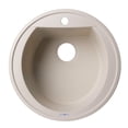 thumbnail image 2 of Pemberly Row Biscuit 20" Drop-In Round Granite Composite Kitchen Prep Sink, 2 of 9