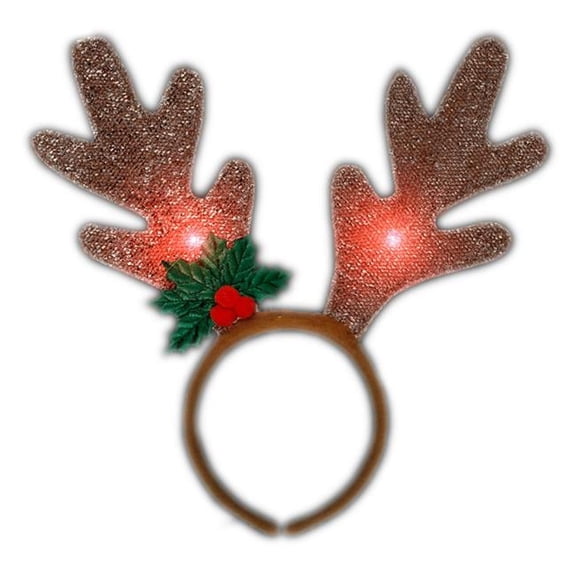 LED Golden Reindeer Antlers Headband