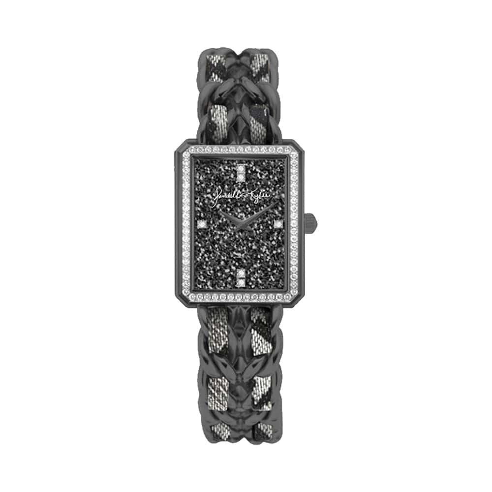 Kendall + Kylie Ladies Quartz Movement Black Tone Metal Strap Analog Fashion Watch