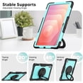thumbnail image 6 of for Samsung Galaxy Tab S11 Ultra Case 14.6 inch, 360 Rotating Shockproof Cover with Stand, Handle, Shoulder Strap (SM-X930/X936B), Sky Blue Panel, 6 of 7
