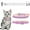 Pink, variant on Newborn Rhinestone Cat Collars Adjustable Kitten Puppy Bling Collar PU Leather Glitter Crystal Diamond with 1 Id Tag,Sliver,Extra Small Size