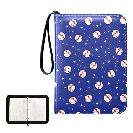 ALAZA Baseball and Star Trading Card Binder 4 Pocket Cards Collection Album 400 Folder Holder