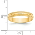 thumbnail image 4 of 14K Yellow Gold 4mm Light Weight Milgrain Half Round Band Ring Size 12, 4 of 7