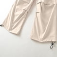 thumbnail image 4 of qolati Parachute Pants for Women Trendy Elastic High Waist Y2k Cargo Pants Baggy Workout Jogging Sweatpants with Pockets, 4 of 6