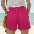 thumbnail image 5 of Women's High Waisted Gauze Cotton Shorts Linen-Like Breathable Drawstring Summer Beach Shorts with Pockets, 5 of 7