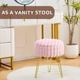 thumbnail image 4 of Taburete Storage Ottoman Wimarsbon, redondo y moderno, color rosa, 4 of 7