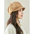thumbnail image 5 of Vintage Berets for Women French Beret Hats for Women with Brim Newsboy Hat Beanies Painter Cap Tea Party Fall Winter, 5 of 7