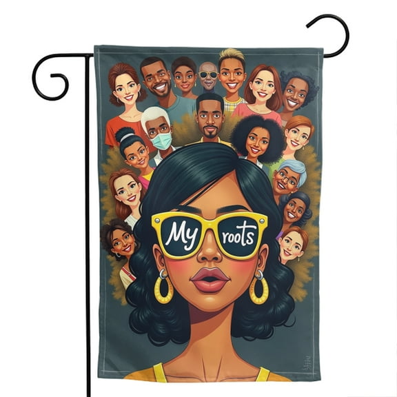 Black History Month Celebration Polyester Garden Flag 12.5x18 Inch - Double Sided Kwanzaa Outdoor Home Decor