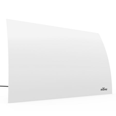 UPC: 0854449004835 | Mohu Arc Indoor TV Antenna  Curve Design  40-Mile Range  Multi-Directional  Base Stand  10ft. Cable