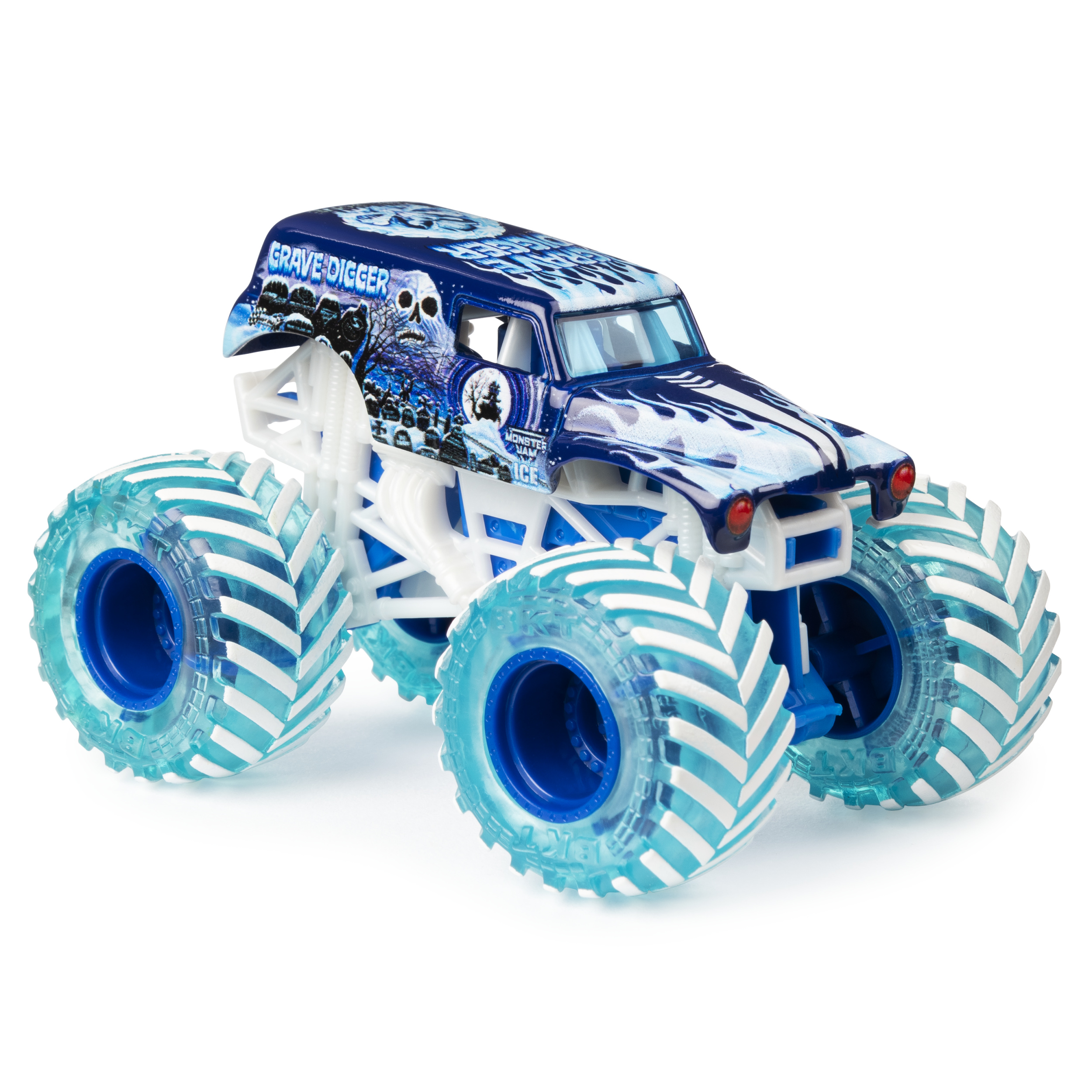 Monster Jam, Fire & Ice Grave Digger Monster Truck, Die-Cast Vehicle ...