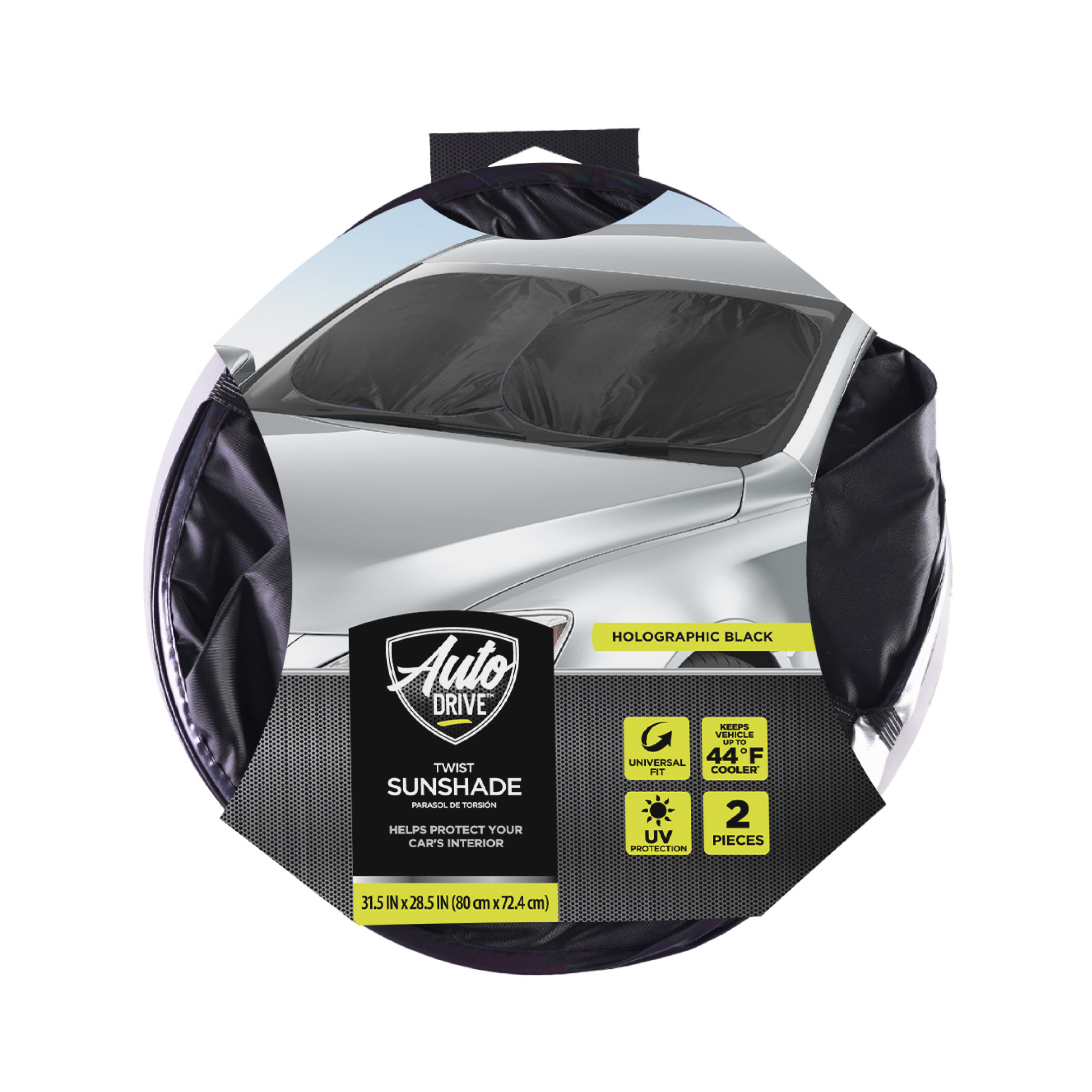 Auto Drive Universal Fit Black Twist Sunshade, 1 Pair photo 8