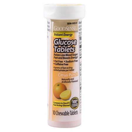 GoodSense Glucose Tablets, Citrus Punch, 10 Ct