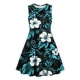 thumbnail image 5 of SGFCWSX Girls Sleeveless Dress A-Line Soft Crew Neck Floral Print Summer Party Dresses for Teens Multicolor Size 13-14 Years, 5 of 6