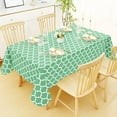 thumbnail image 3 of decorUhome Waterproof Vinyl Tablecloth with Flannel Backing for Rectangle Tables-52x70 inch,Wipeable Stain Resistant Table Cover,Moroccan,Sage Green,Indoor and Outdoor, 3 of 8