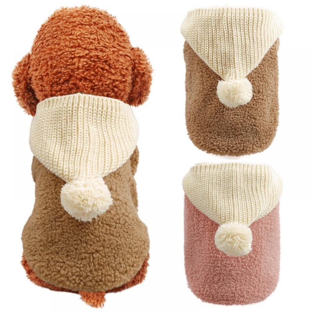  N / A Pet Clothes Dog cat French Bulldog White Flower Twill  Hooded Jacket Sweater Autumn and Winter Outdoor Sports Coat is Warm Cat  Clothes Hoodies DogsWarm and Windproof : מוצרים