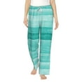 thumbnail image 2 of Kdxio Women's Comfy Stretch Teal TurquoisePrint Drawstring Pajama Pants-Medium, 2 of 9