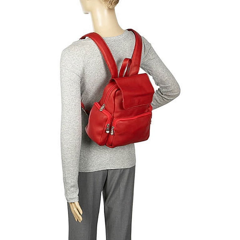 Le Donne Classic Multi Pocket Backpack Le Donne Leather Womens Multi Pocket Backpack TR-125  main image 3