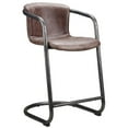 thumbnail image 1 of Moe's Freeman 25" Leather Counter Stool in Light Brown (Set of 2), 1 of 3