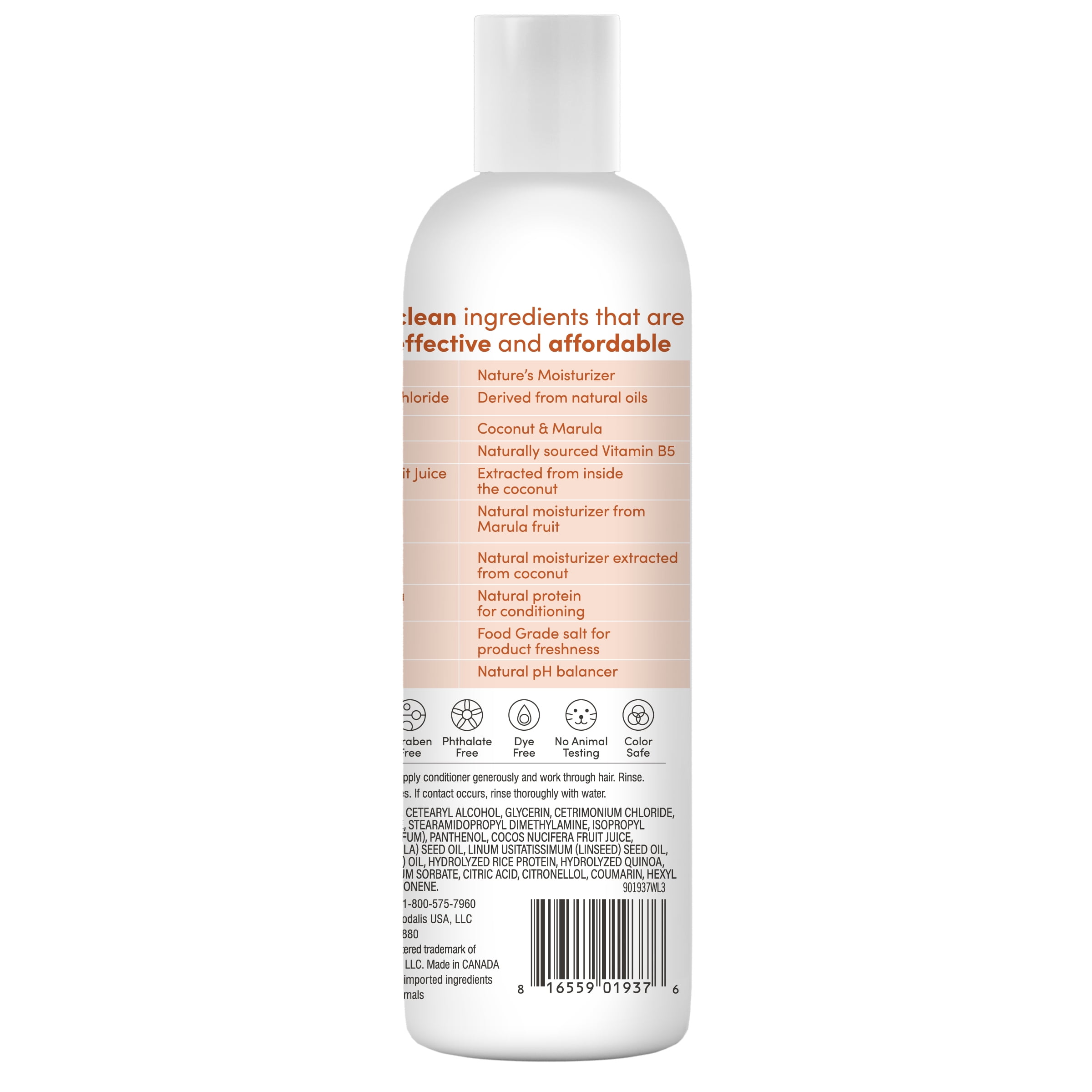 (2 pack) earth Clean Beauty Curl Care Conditioner, with Coconut Milk and Marula Oil, for All Curl Types, 12 fl oz.
