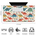 thumbnail image 5 of Long Mouse Pads for Desk,Beige Cartoon Dinosaurs Flowers Pattern Desk Mats on Top Of Desks, Desk Mouse Pad Extra Large with 3mm Non-Slip Base and Stitched Edge for Gaming,Office,Work,Home 47.3"x23.6", 5 of 6