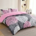 thumbnail image 2 of Koniroom 3 Pieces Pink and Grey Duvet Cover Full Size, Reversible Floral Duvet Cover Full With Cute Flowers for Women Teen Girls, 2 of 10