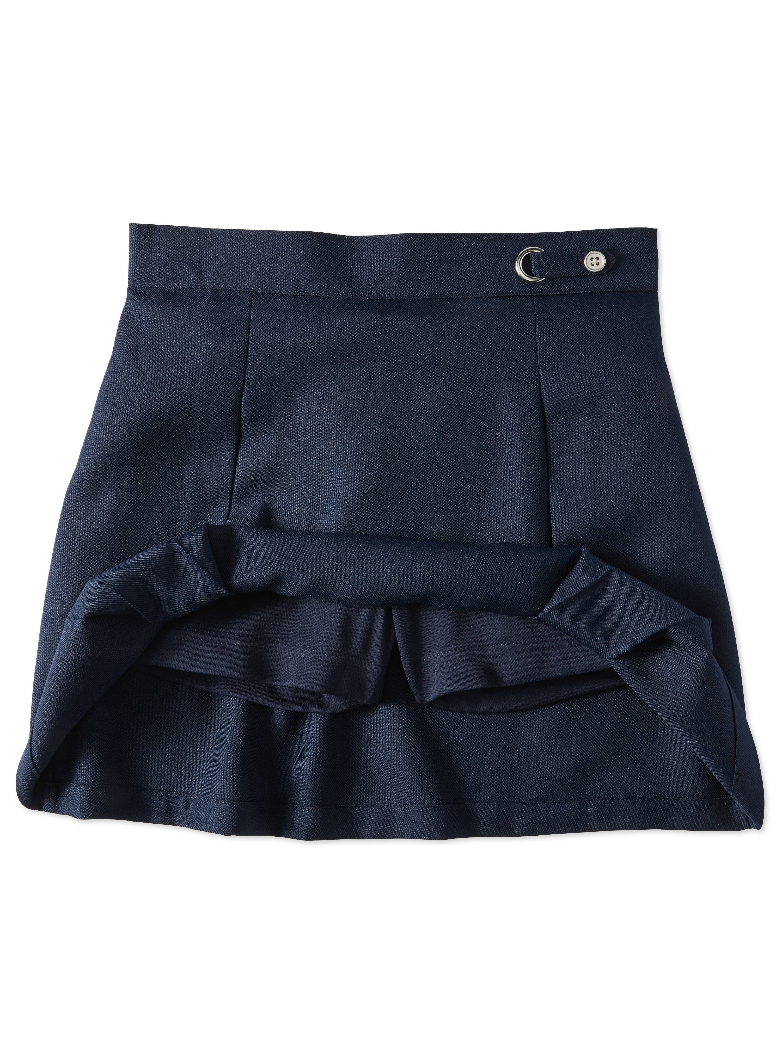 Wonder Nation Girls School Uniform Button Side Tab Scooter Skirt, Sizes 4-16 & Plus - image 4 of 4