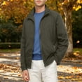 thumbnail image 2 of Mens Waterproof Jacket Lightweight Zip Up Hoodless Outwear Jacket Spring Fall Fashion Casual Daily Pocket Coat Business Commute Windbreaker with Pockets, 2 of 5