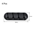 thumbnail image 2 of Unique Bargains Cable Organizer Black Electronics Computer Mouse USB Cable Holder Self Adhesive Cord Holders 4 Pack, 2 of 5