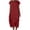 Wine, variant on XUNKUSGA Maxi Dresses for Women Fashion Hollow Out Crewneck Short Sleeve Women's Dresses Loose Soft Cotton Linen Wedding Guest Dress with Pockets,Brown,S