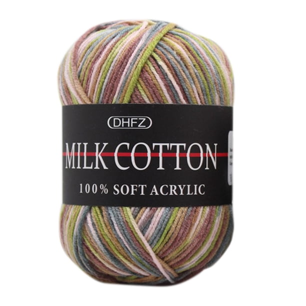 Naiovety 50g/bola colorida de 3 capas de hilo hecho a mano DIY bufanda almohada manta tejer ganchillo hilo de algodón de leche Tela de costura y artesanía 19 # Naiovety JJ14706-19