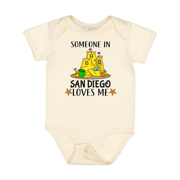Inktastic Someone in San Diego Loves Me Boys or Girls Baby Bodysuit