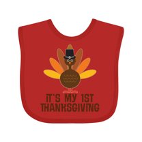 Inktastic My 1st Thanksgiving Turkey Boys or Girls Baby Bib
