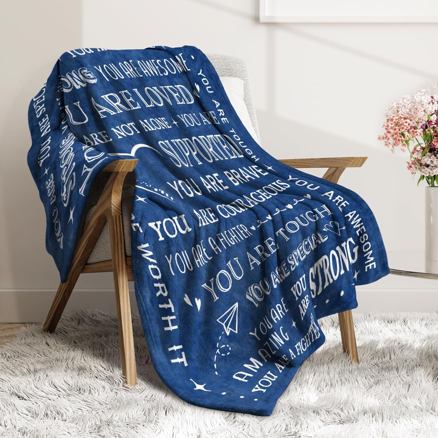 Blanket Gifts for Women or Men - Get Well Blanket, Inspirational Gifts for Her Him, Feel Better After Surgery Gifts, Thinking of You Gifts for Mom Friend Sister Coworker