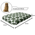 thumbnail image 2 of Exotic Pet Bed, Natural Theme Tropical Leaves Pattern Sketches of Monsteras on Plain Background, Resistant Pad for Dogs and Cats Cushion with Removable Cover, 24" x 39", Olive Green, by Ambesonne, 2 of 4