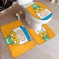 thumbnail image 4 of Adventure Time Anime pattern Bath Mat Sets 3 Pieces Non-Slip Bathroom Rug Set for Bathroom, Water Absorbent Bath Mat+ Contour Rug+ Toilet Lid Cover, 4 of 7