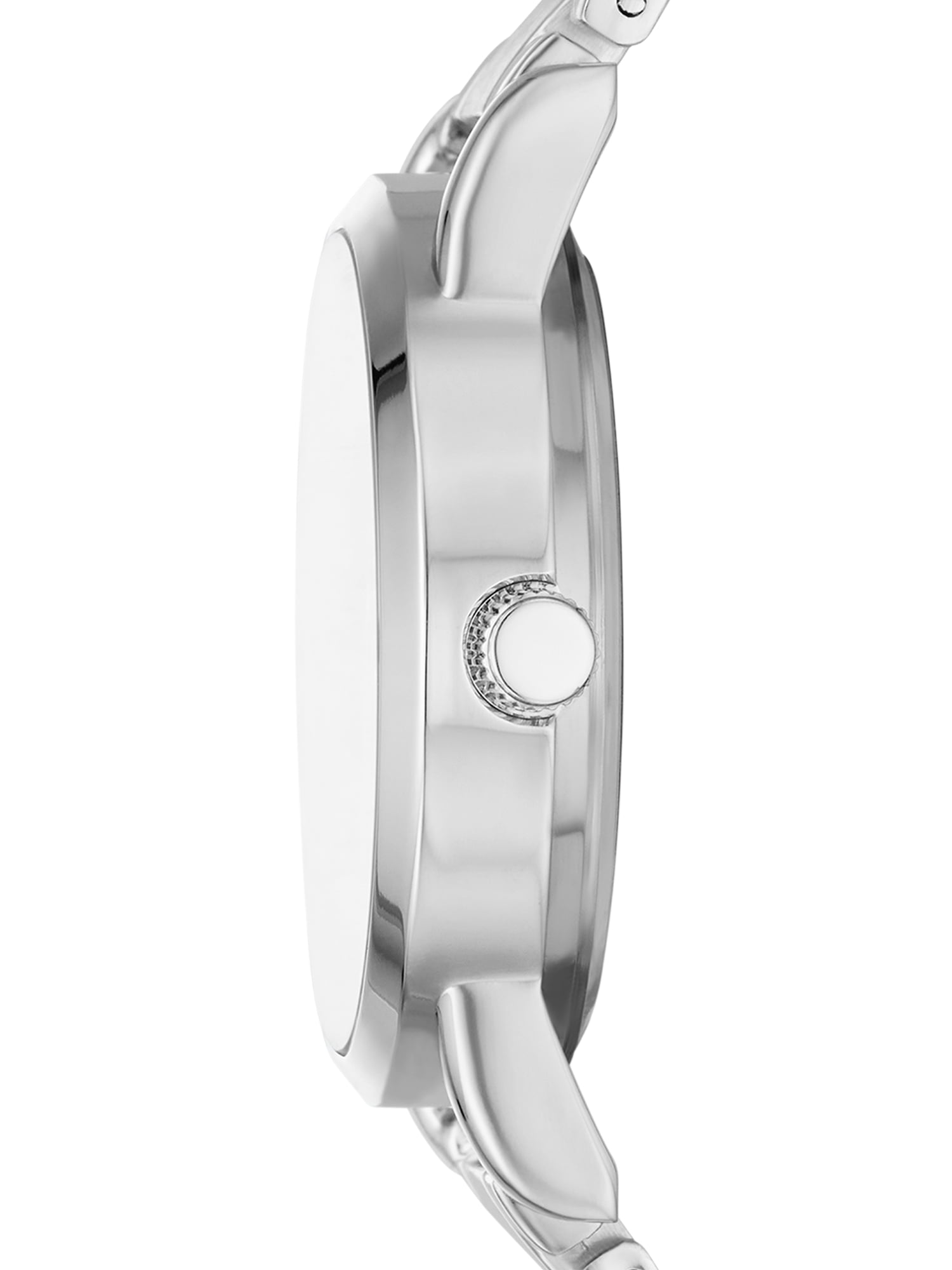 Folio Women's Watch Set: Silver Tone, Clear Stone Sunray Dial, 3-Link Bracelet (FMDAL1203)