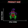 thumbnail image 3 of UPONRAY Witch Hat Ghost Neon Sign Halloween Neon Signs for Wall Decor Dimmable Halloween Decorations Ghost With Witch Hat,Neon Halloween Light for Window Bedroom Bar Party Decor, 3 of 6