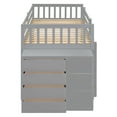 thumbnail image 5 of [Luckynote]Twin over Twin Bunk Bed with 4 Drawers and 3 Shelves-Gray, 5 of 10