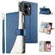 thumbnail image 5 of Funda cartera GANGXUN para OPPO Reno 13F , cuero PU con tarjetero, cremallera, correa de mano, soporte y protección 808°, 5 of 6