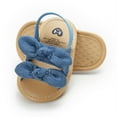 thumbnail image 2 of Summer Baby Girls Sandals Infants Anti-Slip Soft Soled Bownot Flats First Walkers, 2 of 7